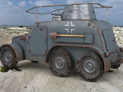 OA vz 30 Armoured Car German Vray 3D model