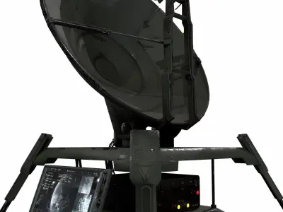 2 Satellite dish Low-poly 3D model