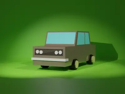 hiper lowpoly car Low-poly 3D model
