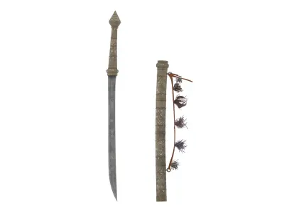 Dha Sword Low-poly 3D model