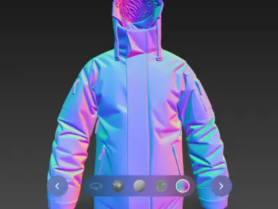 military tactical jacket 3d model 3D model