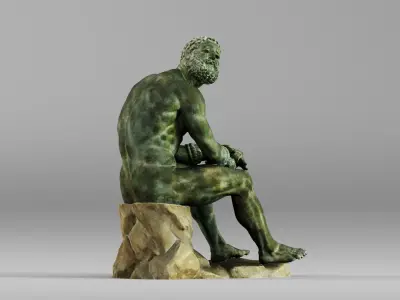 001648 Seated Ancient Greek Boxer 3D model
