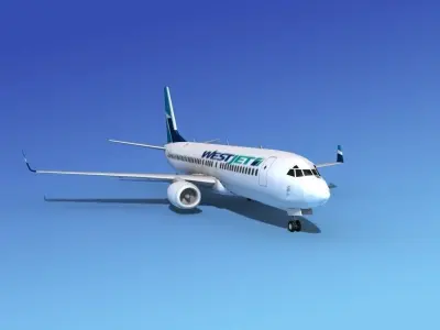 Boeing 737-800ER West Jet 3D model