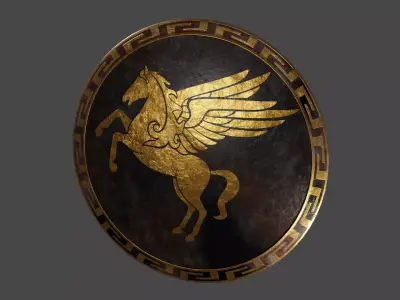 Ancient Greek City State Shield - Corinth 3D model