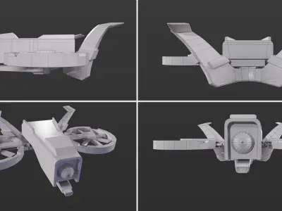 Optimized 3D Drone Models - Game-Ready and Low-Poly Low-poly 3D model