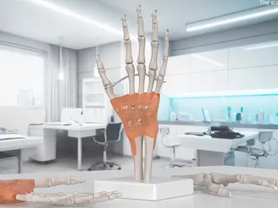 Anatomical Wrist Joint Model with Flexor Retinaculum 3D model