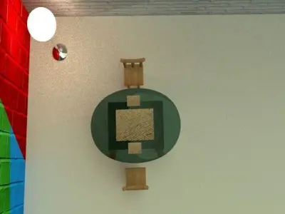 Table With Two Chairs  Free 3D model