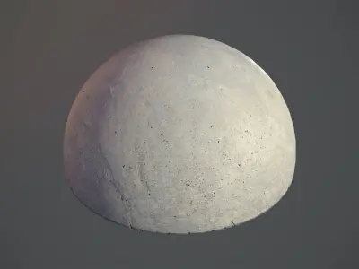 Concrete Hemisphere Barrier pack 1 Three Color Options Free low-poly 3D model