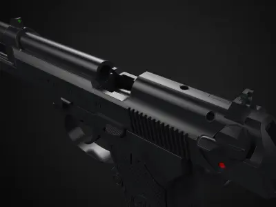 M9 Beretta - High poly 3D model