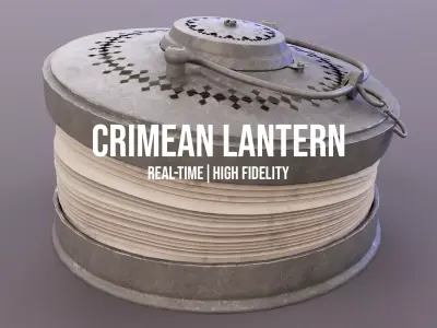 Crimean War Lantern 3D model Low-poly 3D model