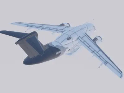 Embraer KC-390 Millennium Color House Low-poly 3D model