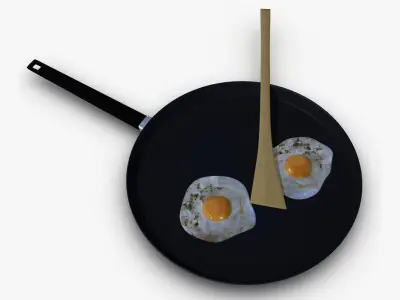 Frying pan Free 3D model