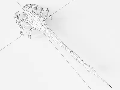 Scorpio 3d model paper scorpion Low-poly 3D model