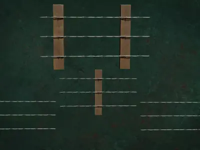 Military FencesWireB Series Metal Fortress Obstacle- N3P 3D model