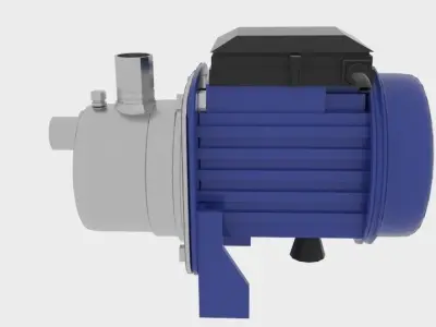  Industrial Self Priming Water Pump Low-poly 3D model