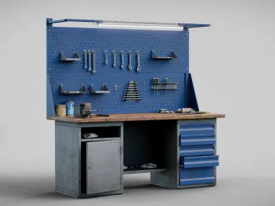 Workbench GameReady 3D model