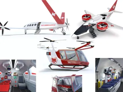 Collection Medical Aircraft with Interiors 
