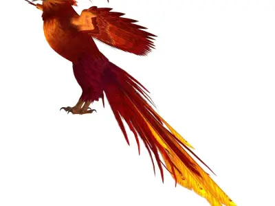 Fantasy Phoenix Eagle Low-poly 3D model