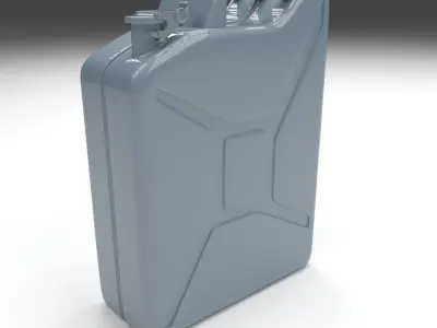 Jerry Can Blue Low-poly 3D model