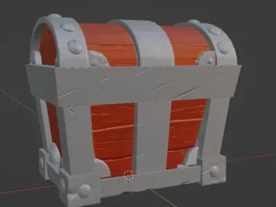 wooden chest Free low-poly 3D model