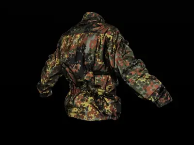 Military jacket of Bundeswehr Uniform 25 Low-poly 3D model