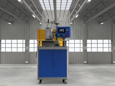 Double station rotary labeling machine 3D model