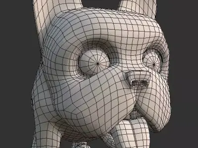 Dog Character Base Model Low-poly 3D model