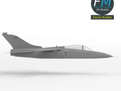 Fighter jet aircraft base mesh 3D model