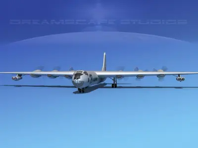 Convair B-36D Peacemaker V02 3D model