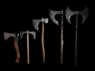 Melee Weapons Mega Pack Low-poly 3D model