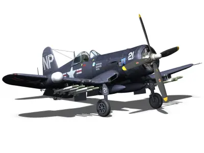 Change Vought F4U-5N Corsair 3D model