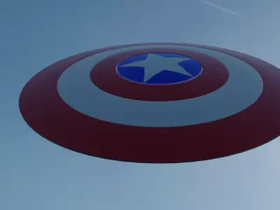 captain america shild 3d model for game Free low-poly 3D model