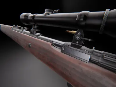 AAA KAR 98 Game Ready PBR Low-poly 3D model