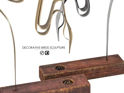 Decorative Bird Sculpture  3D model