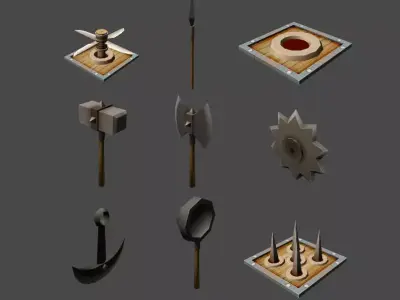 Dungeon Traps Free low-poly 3D model