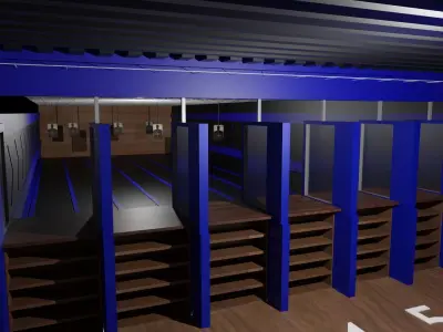 Shooting Range Low-poly 3D model