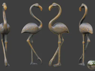 Bird Figure Low-poly 3D model