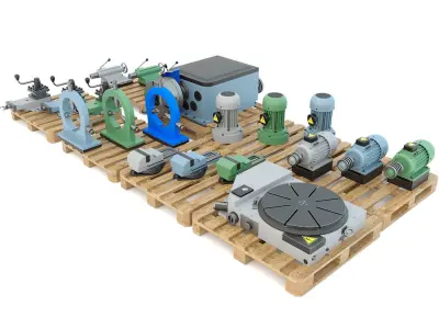 Spare parts of industrial machine tools - Collection 2 3D model