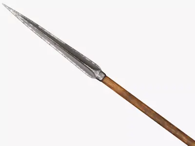 Medieval Spear Low-poly 3D model