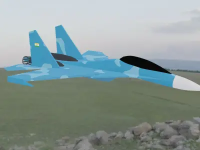 SU 30 MK Plane 3D model