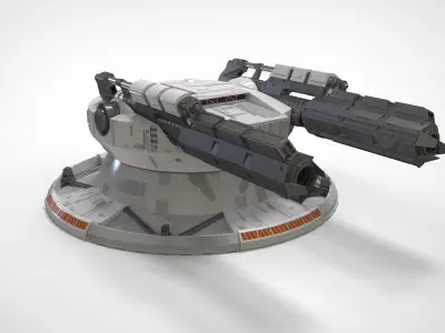 starship troopers cannon 3D model