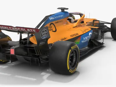 McLaren F1 MCL35 Formula 1 Season 2020 Livery Update 3D model