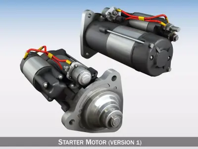 Starter motor 3D model