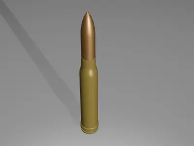 German Bullet Free Free low-poly 3D model