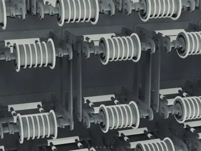 Sci-Fi Pulley 3D Model 3D model