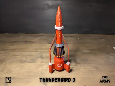 THUNDERBIRD 3 rocket -STL files for 3D printing 3D print model