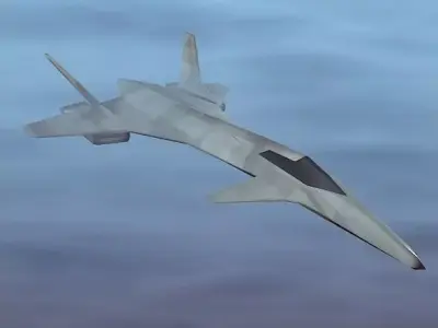 Stealth aircraft lowpoly Low-poly 3D model