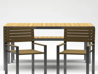 Garden Table Set 3D Model - Casa - Sole  Free 3D model