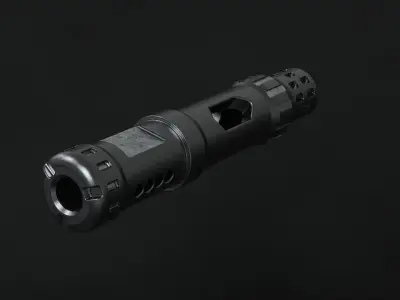Muzzle brake long vt 3D model