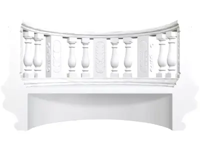 Classic Round balcony 3D print model